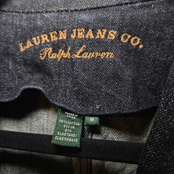 Y2K Ralph Lauren Dark Denim Blazer - Picture 3 of 7